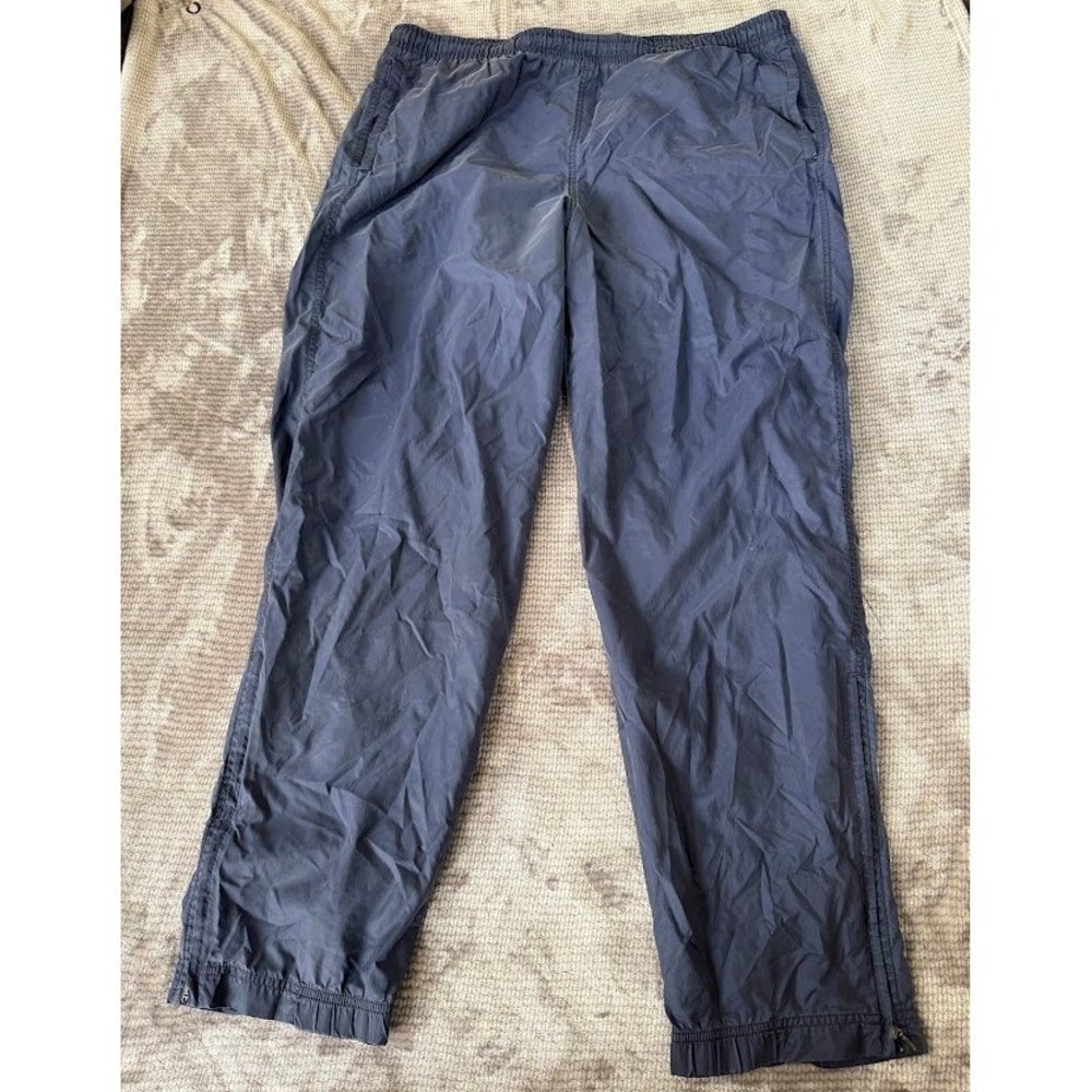 Vintage Nike Blue Windbreaker Track Pants Elastic Waist Ankle Zip Mens XL 40x32